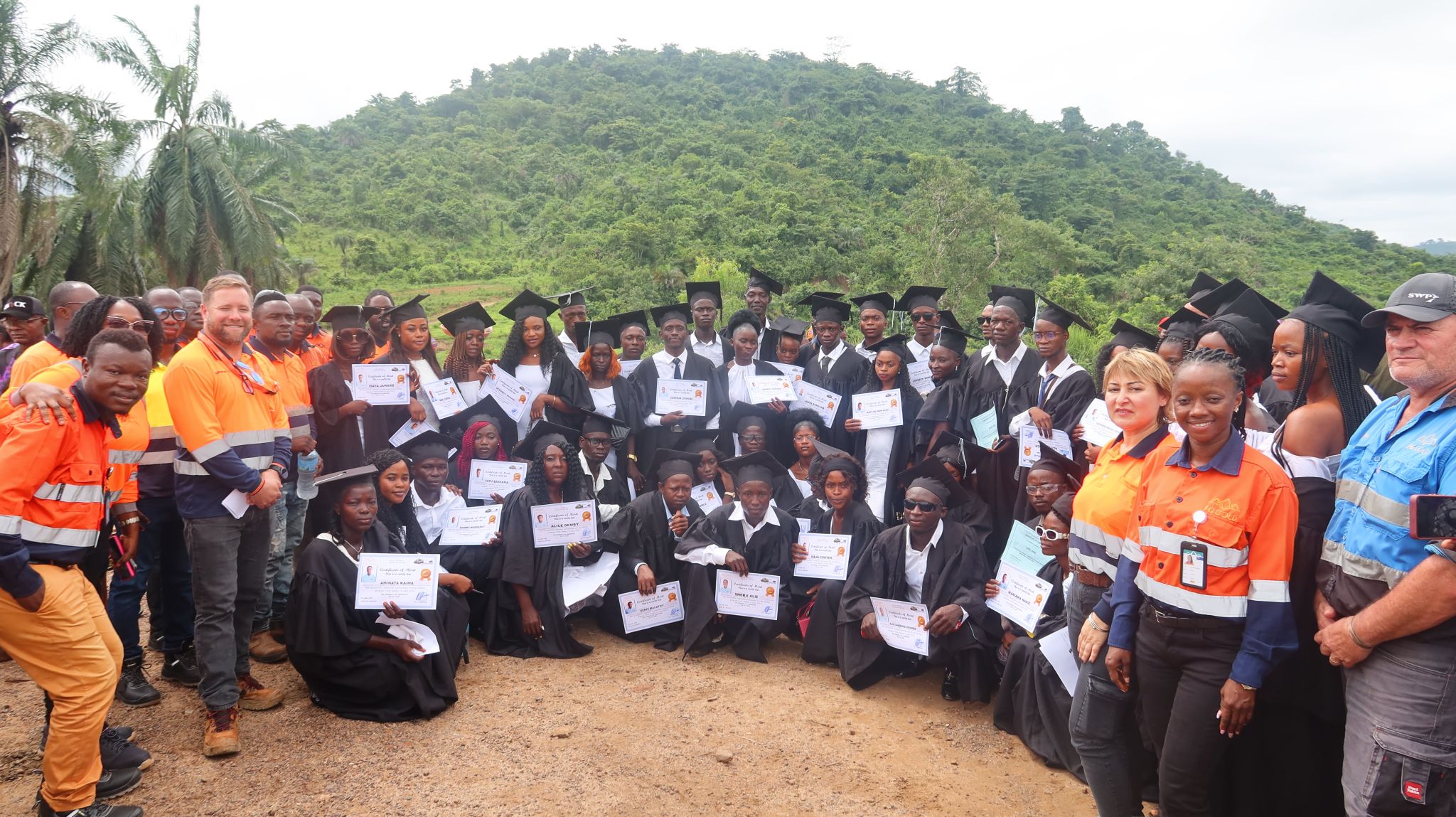 Graduates of Community Driver Training from FG Gold in Baomahun